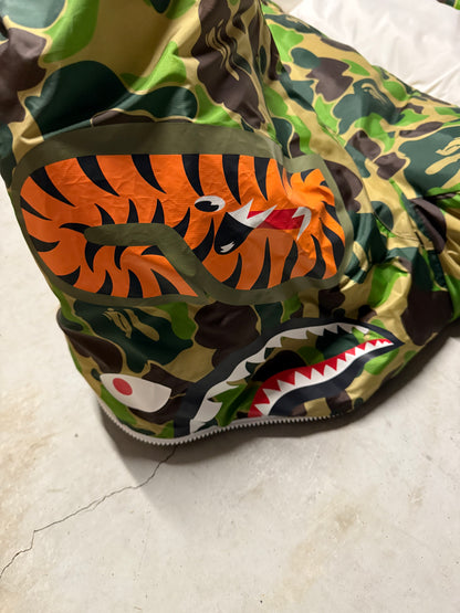 ADIDAS x BAPE ABC CAMO FIREBIRD SHARKFULL-ZIP PUFFER (PREOWNED)